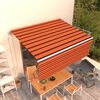 vidaXL Tenda Retrattile Automatica con Parasole 4x3 m Arancio Marrone
