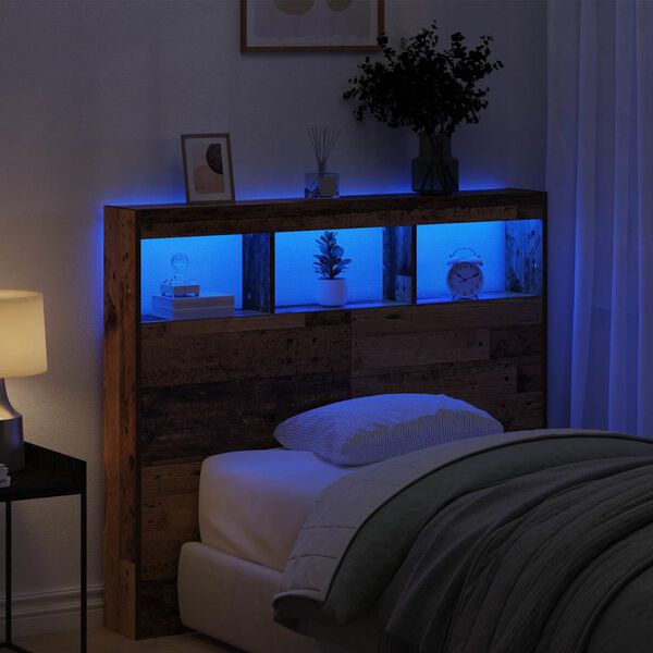 vidaXL Testiera Legno vecchio 120 x 17 x 102 cm Legno multistrato