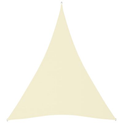 vidaXL Parasole a Vela in Tessuto Oxford Triangolare 5x7x7m Crema