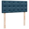 vidaXL Struttura Letto Pouf con Materasso Blu Scuro 120x200 cm Velluto