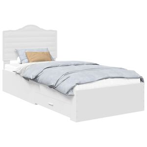 vidaXL Struttura del letto Bianco 90 x 190 cm Legno multistrato