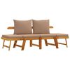 vidaXL Panca da Giardino con Cuscini 2-in-1 in Legno di Acacia