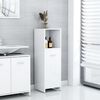 vidaXL Mobile da Bagno Bianco Lucido 30x30x95 cm in Legno Multistrato