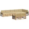 vidaXL Set di divani da esterno 8 pz Bianco e Beige Poliestere