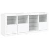 vidaXL Credenza con Luci LED Bianca 164x37x67 cm