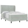 vidaXL Letto a molle con materasso Grigio chiaro 200 x 140 cm Velluto