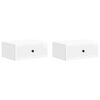 vidaXL Armadio da Notte 2 pcs Bianco Lucido 49 x 34,5 x 20 cm