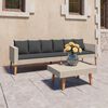 vidaXL Set Divani da Giardino 2 pz con Cuscini in Polyrattan Beige