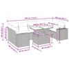 vidaXL Set Divano da Giardino 8pz con Cuscini Grigio Polyrattan Acacia