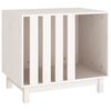 vidaXL Casetta per Cani bianco 70x50x62 cm in Legno Massello di Pino
