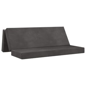 vidaXL Divano Letto Pieghevole 200 x 67 x 45 cm Grigio Scuro