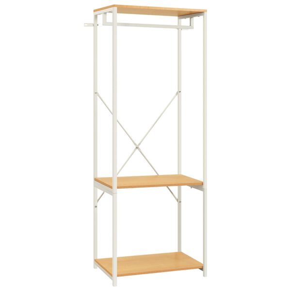 vidaXL Armadio Bianco e Rovere 60x40x167cm Metallo e Legno Multistrato