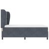 vidaXL Letto a molle con materasso Grigio scuro 190 x 140 cm Velluto