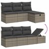 vidaXL Set Divano da Giardino 9 pz con Cuscini Grigio in Polyrattan