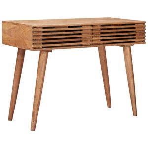 vidaXL Scrivania Fatta a Mano Marrone Teak 100 x 48 x 76 cm
