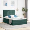 vidaXL Letto con contenitore e materasso Verde Scuro 140 x 200 cm