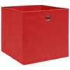 vidaXL Contenitori 10 pz in Tessuto non Tessuto 28x28x28 cm Rosso