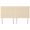 vidaXL Testiera Crema 200x5x118/128 cm Tessuto