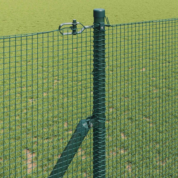 vidaXL Palo della recinzione Verde 25 x 1 m (rete 12 x 12 mm) Acciaio