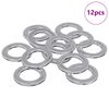 vidaXL Rondelle 12 pz Argento 10 x 10 x 0,8 mm Ferro