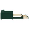 vidaXL Divano Letto Estraibile Cassetti Verde Scuro 90x200cm Velluto