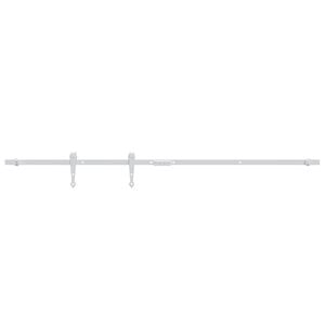 vidaXL Kit Mini Anta Scorrevole in Acciaio al Carbonio Bianco 152 cm