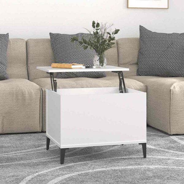 vidaXL Tavolino da Salotto Bianco 60x44,5x45 cm in Legno Multistrato