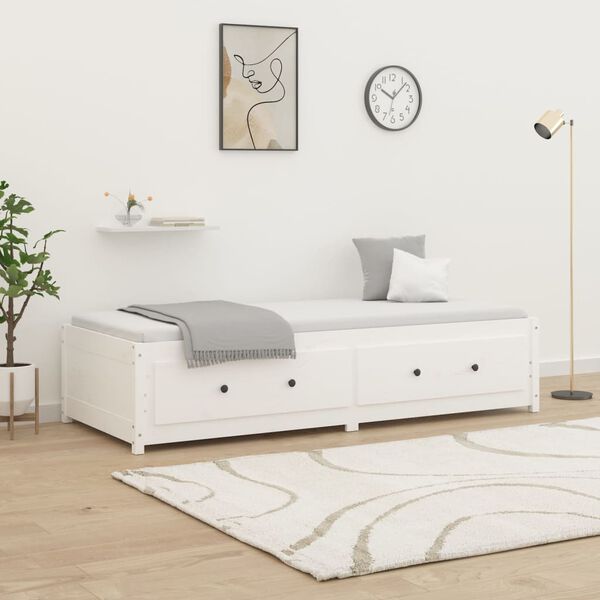 vidaXL Dormeuse senza Materasso Bianca 80x200 cm Legno Massello Pino