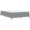 vidaXL Letto a molle con materasso Grigio chiaro 140 x 190 cm Tessuto