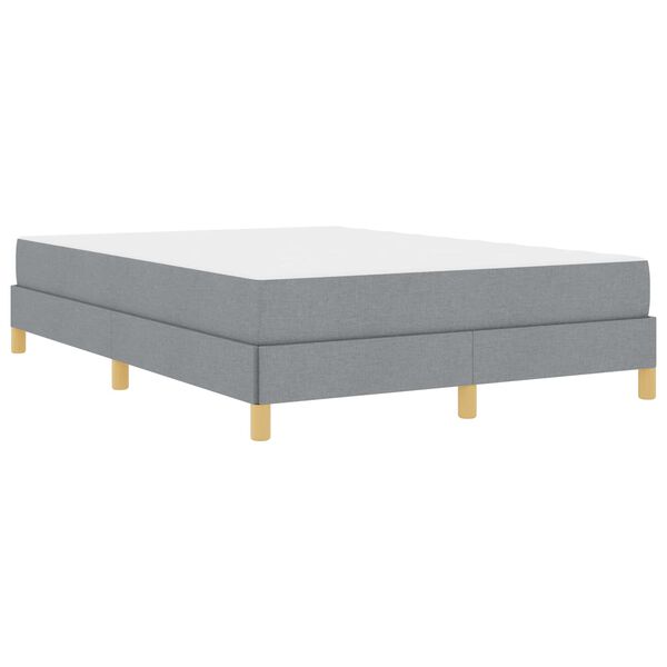 vidaXL Letto a molle con materasso Grigio chiaro 140 x 190 cm Tessuto