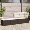 vidaXL Set Divano Giardino 4 pz con Cuscini Marrone Polyrattan Acacia