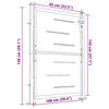 vidaXL Cancello da giardino 100x145 cm in acciaio inox