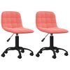 vidaXL Sedie da Pranzo Girevoli 2 pz Rosa in Velluto