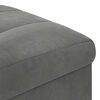 vidaXL Pouf contenitore Grigio scuro 40 x 40 x 45 cm Velluto
