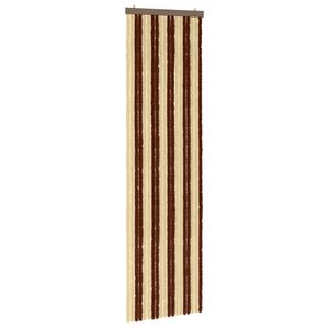 vidaXL Tenda per insetti in chenille Marrone e Beige 56 x 200 cm