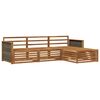 vidaXL Set di divani da esterno Naturale 249,5 x 162,5 x 73 cm
