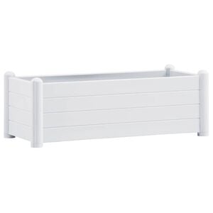 vidaXL Letto Rialzato da Giardino in PP Bianco 100x43x35 cm