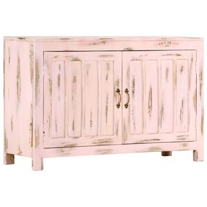 vidaXL Credenza Rosa Chiaro 110x35x70 cm in Legno Massello di Mango