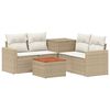 vidaXL Set di divani 6 pz Beige e Bianco Crema