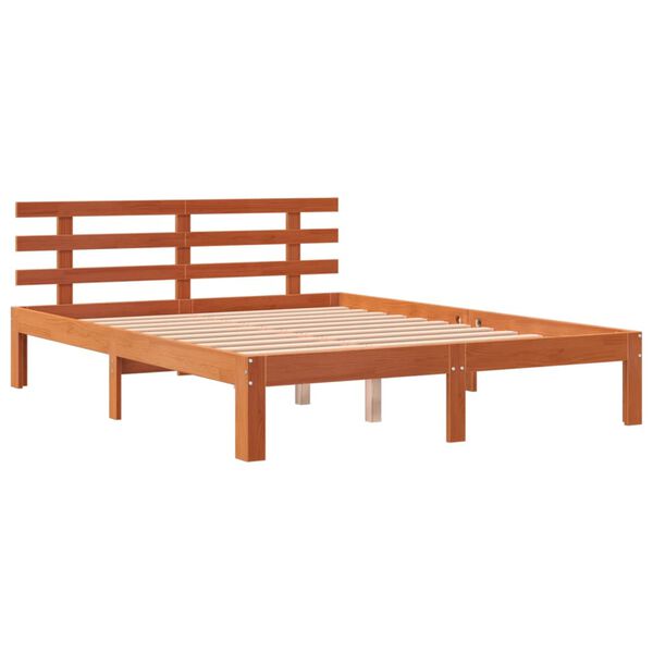 vidaXL Letto senza Materasso Marrone Cera 120x200 cm in Legno di Pino