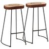 vidaXL Sgabelli da Bar 2 pz Marrone Scuro 44x37,5x78 cm