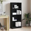 vidaXL Libreria Rovere Nero 60 x 24 x 143 cm Legno multistrato