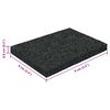 vidaXL Pad per patio in granuli di gomma Nero 6 x 9 x 0,8 cm Gomma