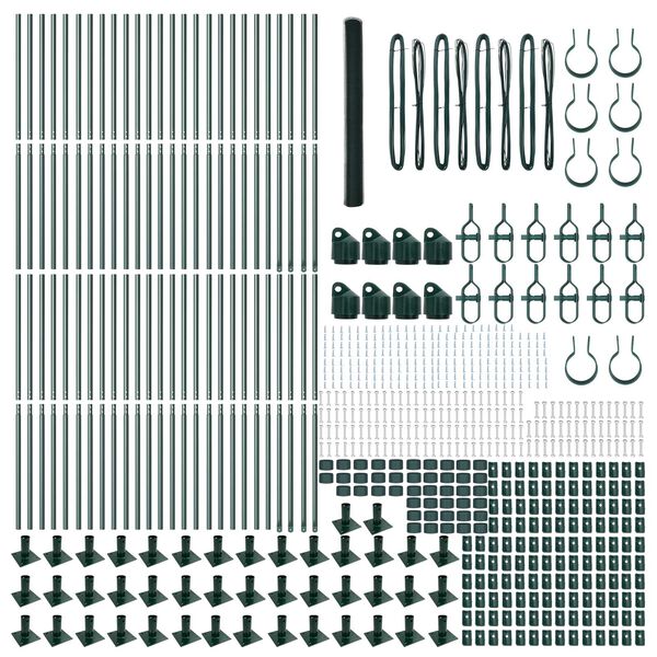 vidaXL Palo della recinzione Verde 100 x 1,5 m (rete da 25 mm)