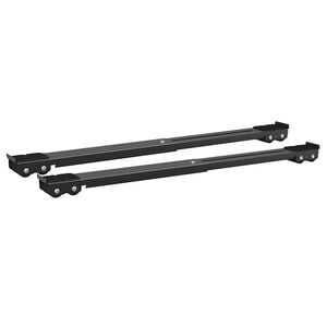 vidaXL Base per lavatrice 2 pz Nero 72 x 5 x 4,5 cm