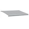vidaXL Tenda Retrattile Manuale con LED Antracite e Bianco 450x350 cm