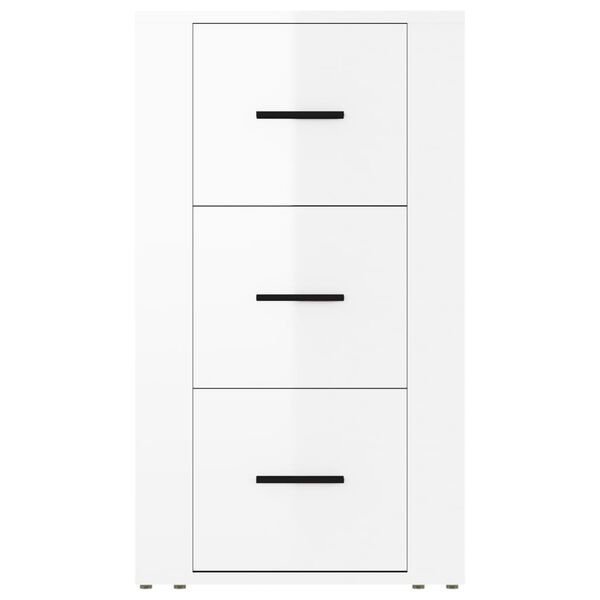vidaXL Credenza Bianco Lucido 40x33x70 cm in Legno Multistrato