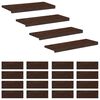 vidaXL Tappeti per scale 20 pz 80 x 25 x 2 cm Marrone Scuro