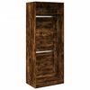 vidaXL Armadio Rovere Fumo 80x50x200 cm in Legno Multistrato