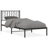 vidaXL Giroletto con Testiera in Metallo Nero 90x200 cm